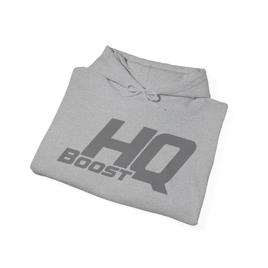 HQ Boost Hoodie — Performance Logo Pullover for Car Enthusiasts
